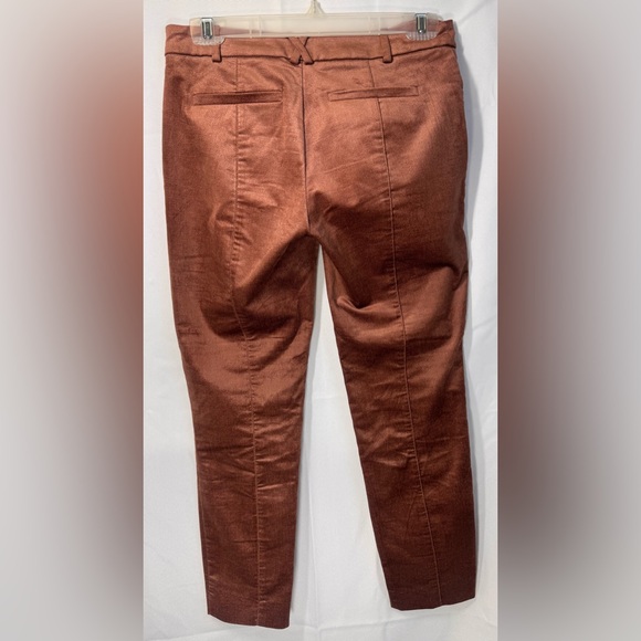 Anthropologie Essential Slim Copper Velvet Pant- Size 0 - Picture 3 of 6